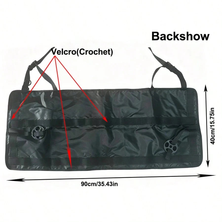1pc Car Trunk Storage Mesh Bag, Organizer Compartment Holder For SUV, MPV, Rear Seat, For Umbrella, Racket