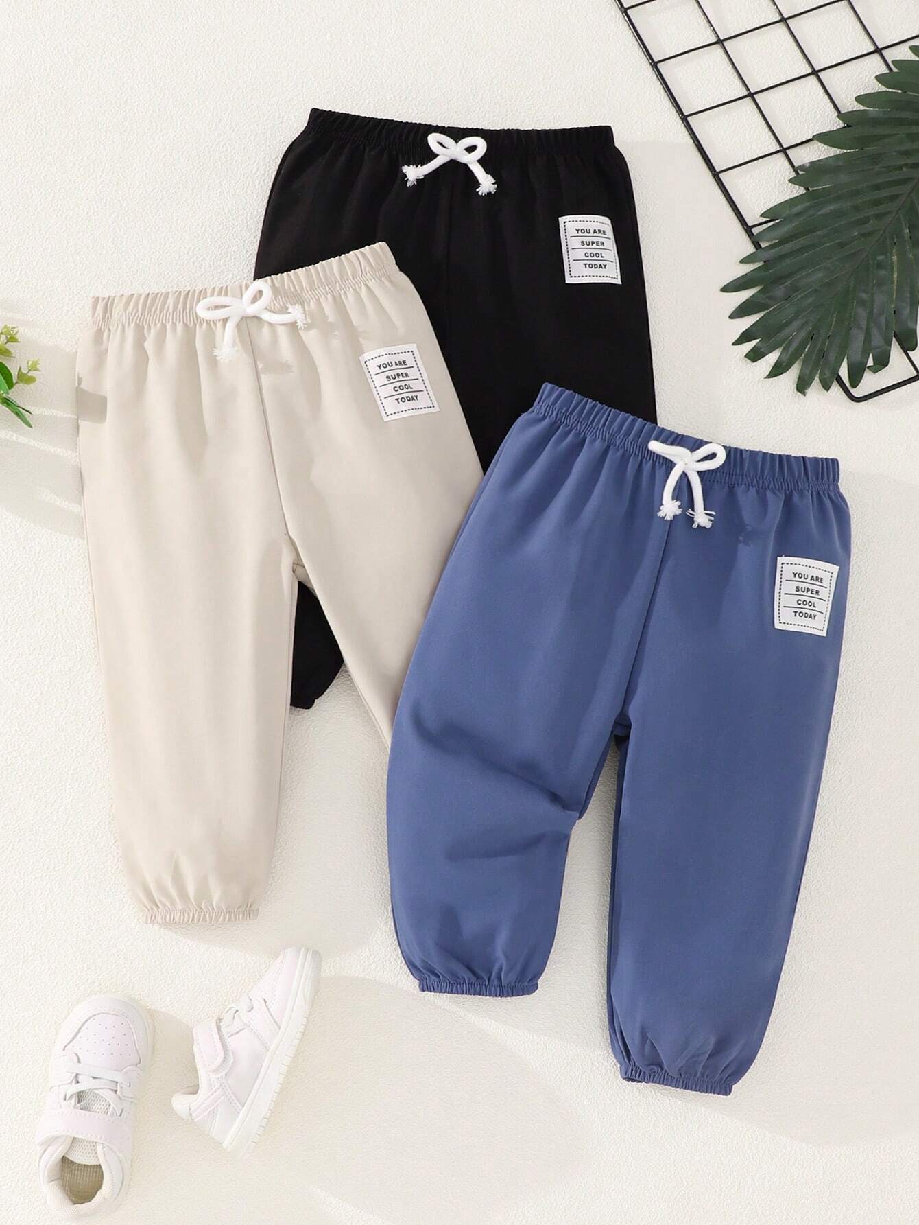 3pcs Set Multi-Color Casual Pants For Baby Boys, Infant Boys' Sweatpants Sports Trousers, Spring Summer Autumn Winter Anti-Mosquito