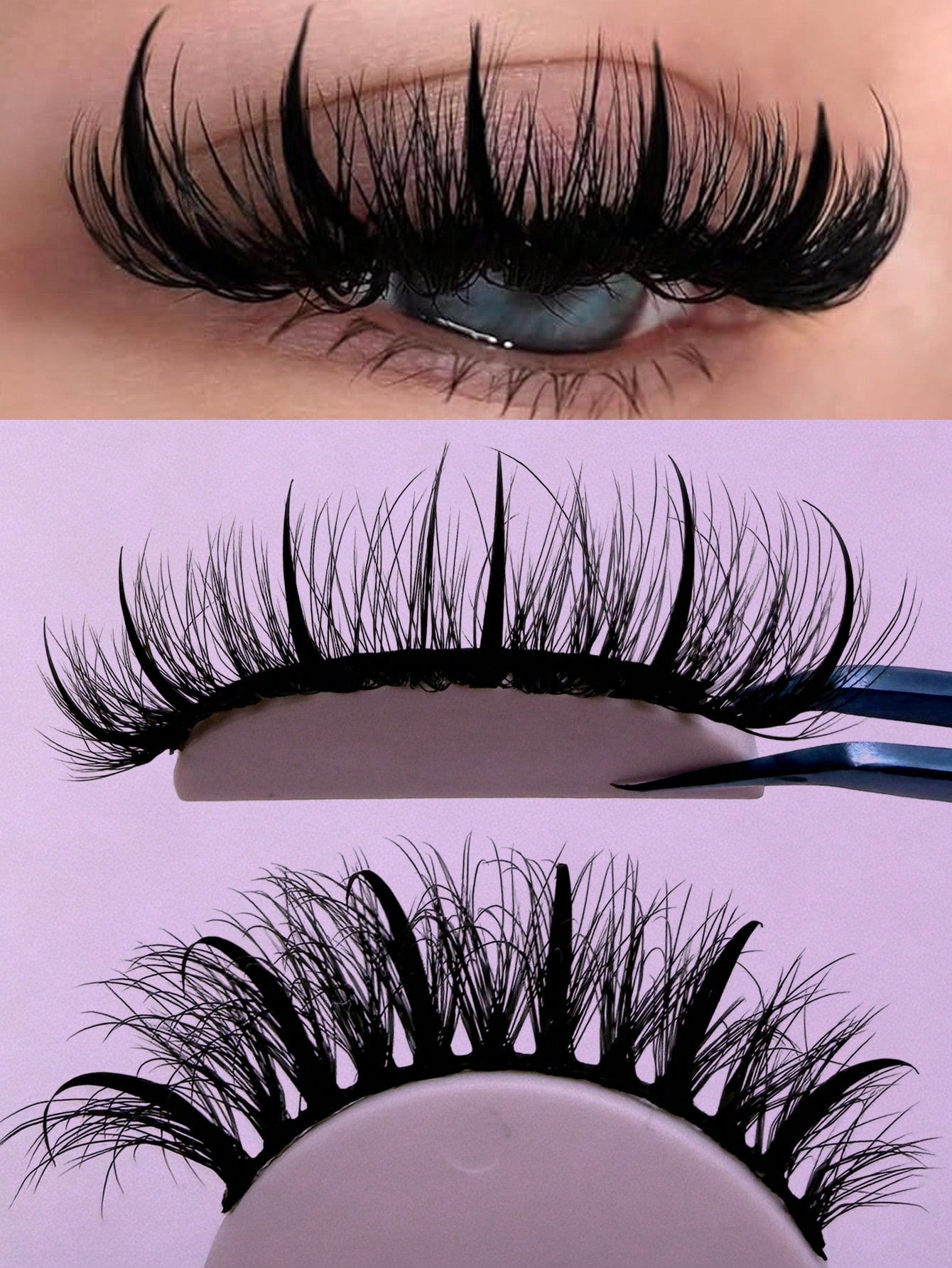 7 Pairs 20mm Russian Strip False Eyelashes, Glossy Finish, Eyelash Extension Effect, Spiky Cartoon False Eyelashes, Natural Soft Fluffy Mink False Eyelashes, 3D Russian Dense Dramatic Messy Mink False