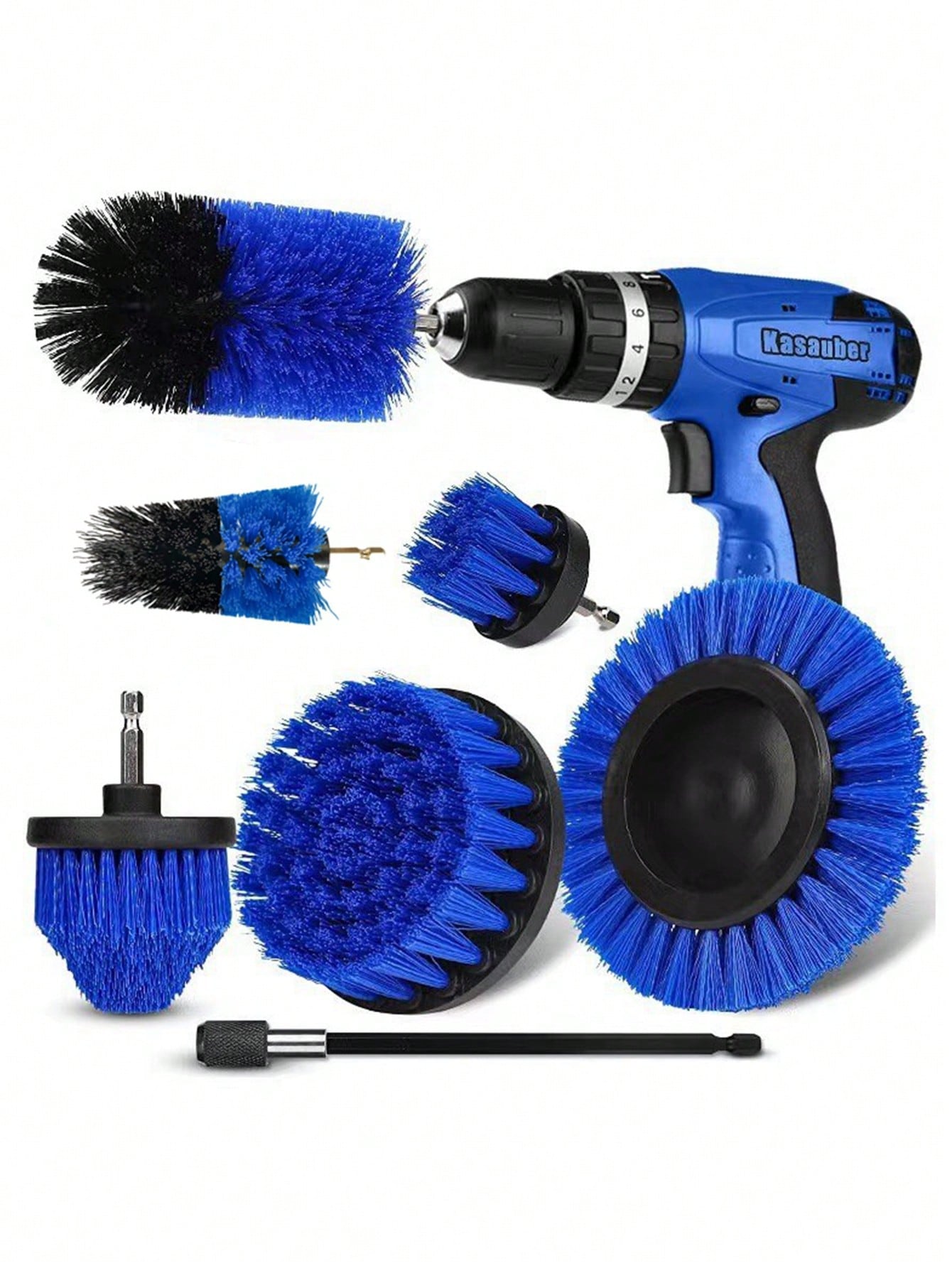 7pcs Car Cleaning Brushes Drill Brush Set, Home Cleaning Brushes
