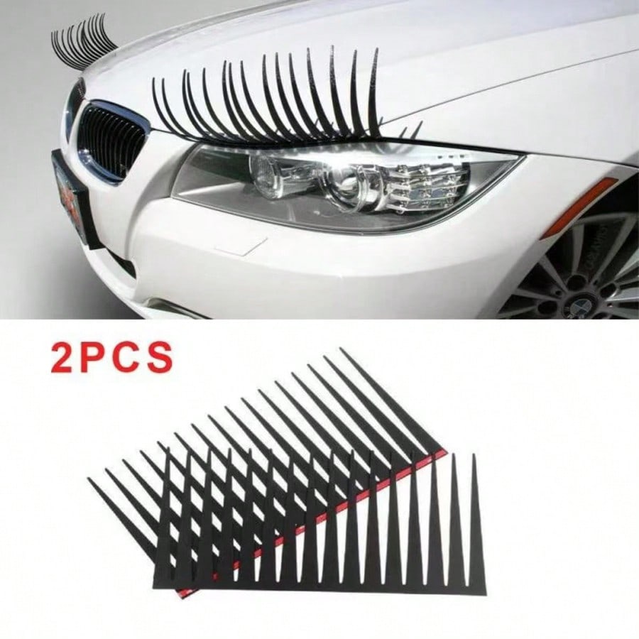Car Eyelash Stickers Headlights Eyelash Stickers Personalized Stickers Cute Fake Eyelash Stickers
