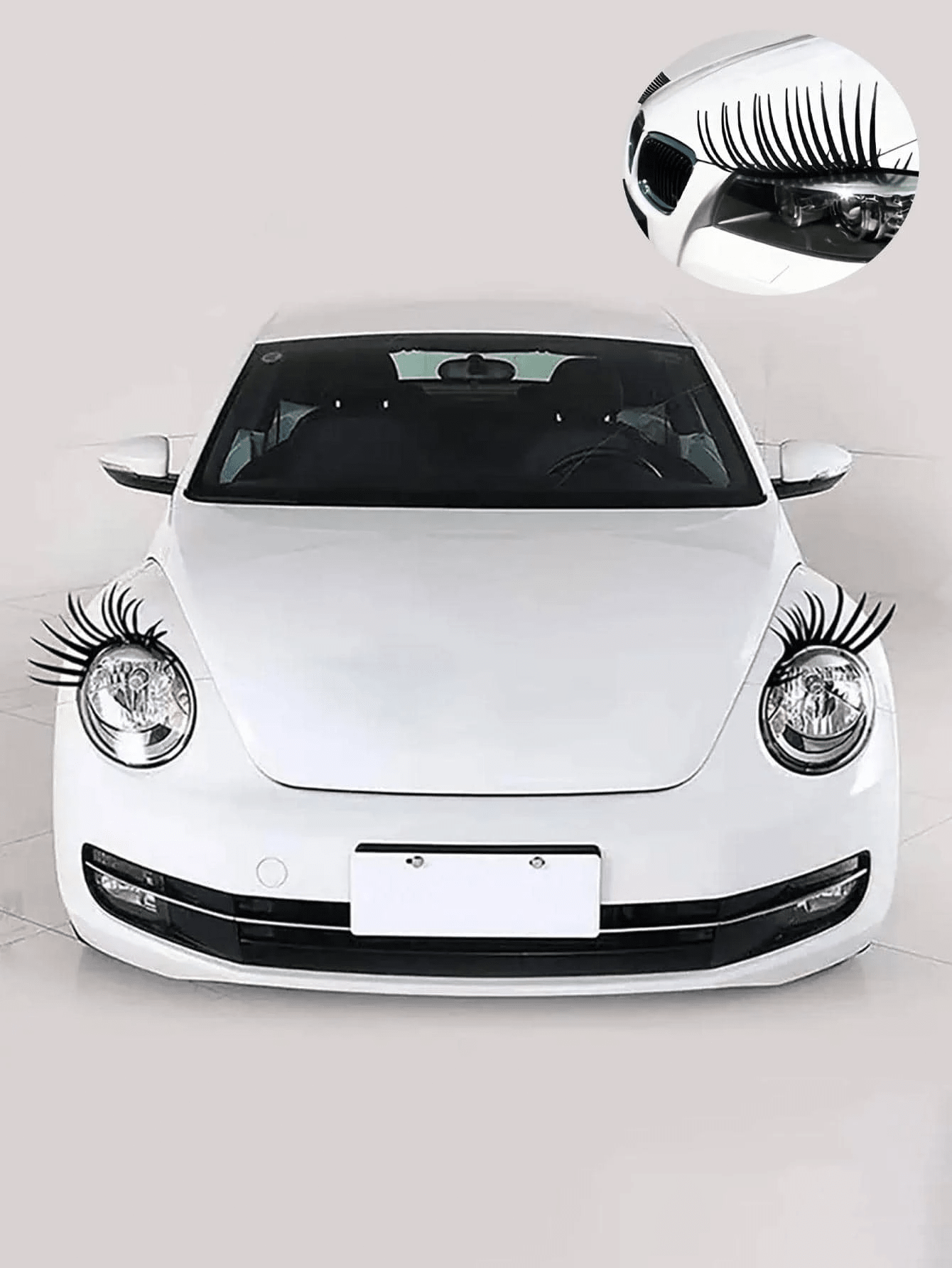 Car Eyelashes Car False Eyelashes Car Stickers Car Headlight Eyebrow Stickers 2 Pieces Set
