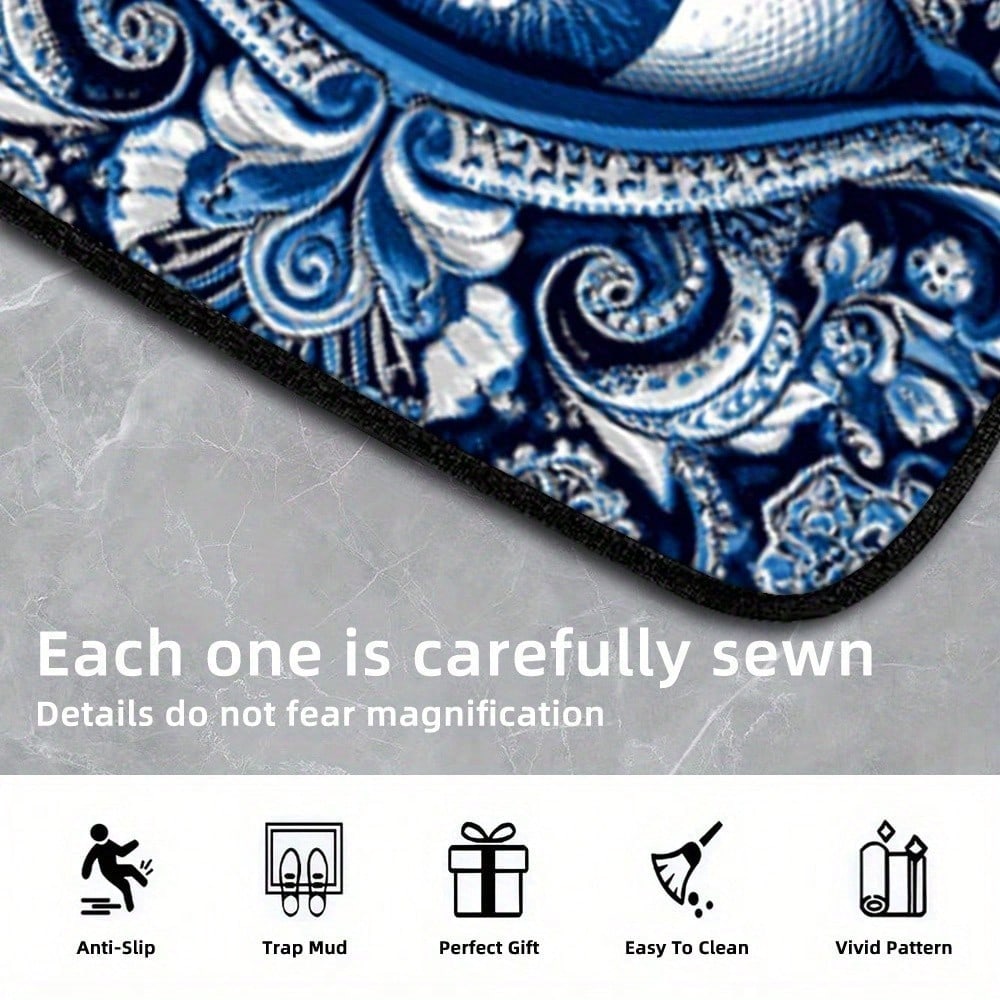 Car Trunk Cargo Pad, Mystery Eye Blue Pattern 1 Pack, Universal Trunk Pad For SUVs, Sedans Or Hatchbacks, Ideal For Outdoor Sports, Moving Boxes, Shopping And Optimizing Your Car Interior| Vehicle Ca
