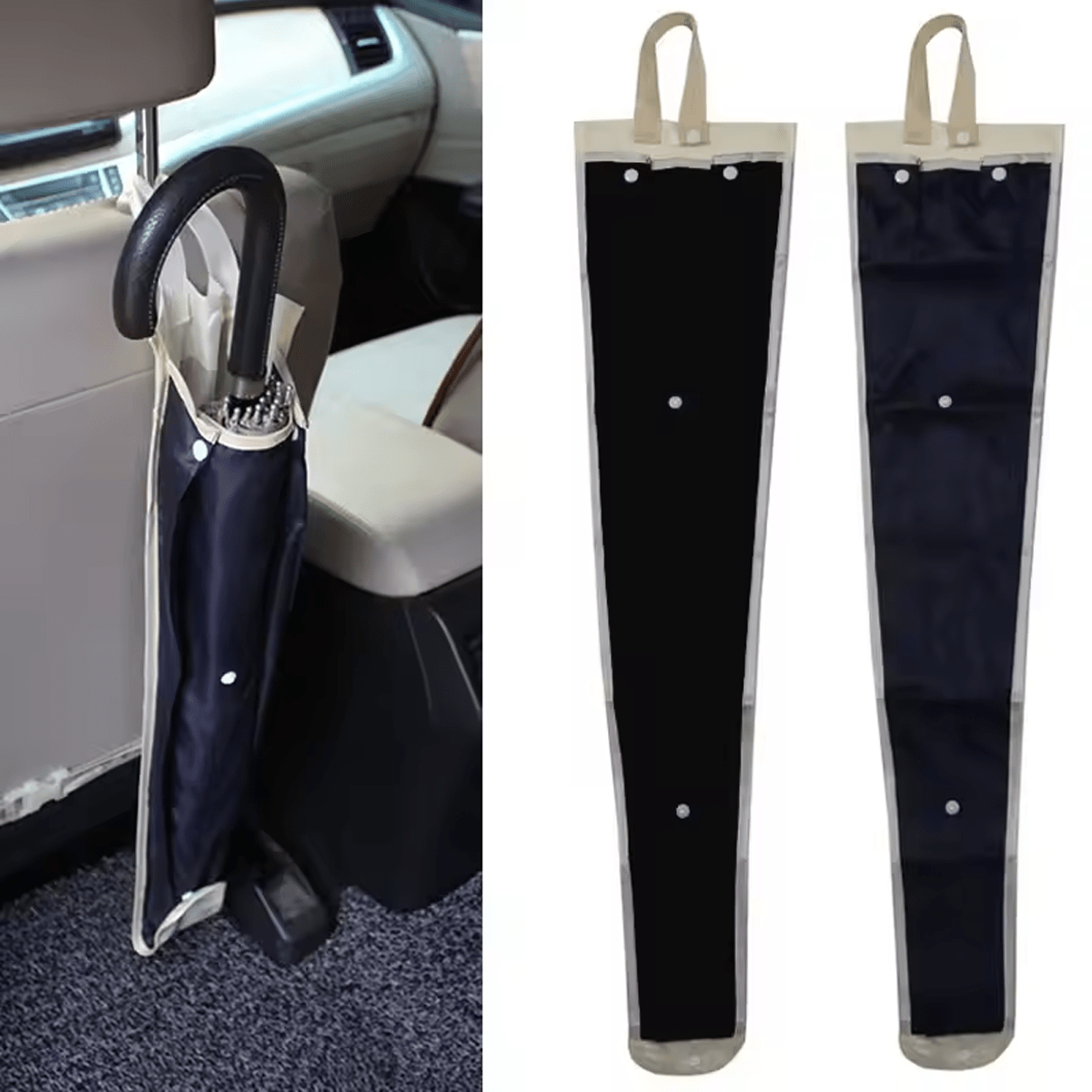 Car Waterproof Umbrella Sets Foldable Umbrella Cover Sheath Storage Bag Carrier Cover Umbrella Stands Car Accessories Storage