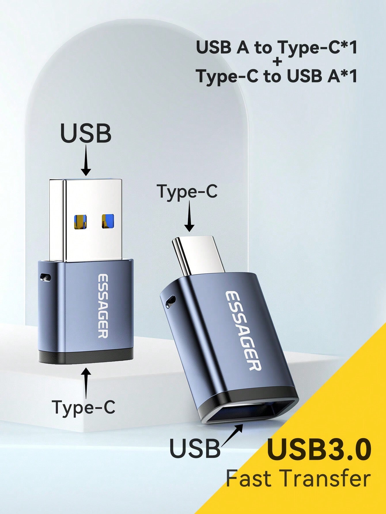 Essager 1 Set USB Type C OTG Adapter Type-C USB-C Male To USB 3.0 Female Converter For USBC OTG Connector