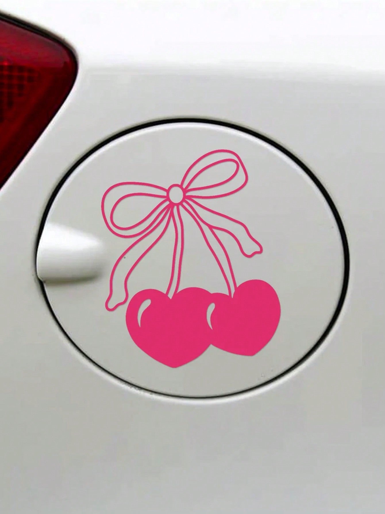 Girly Cherry Bow Decal- Gas Cap Vinyl Decal Car Window Decal Sticker Car Decals Car Decal Cute Decal Bow Aesthetic Decal