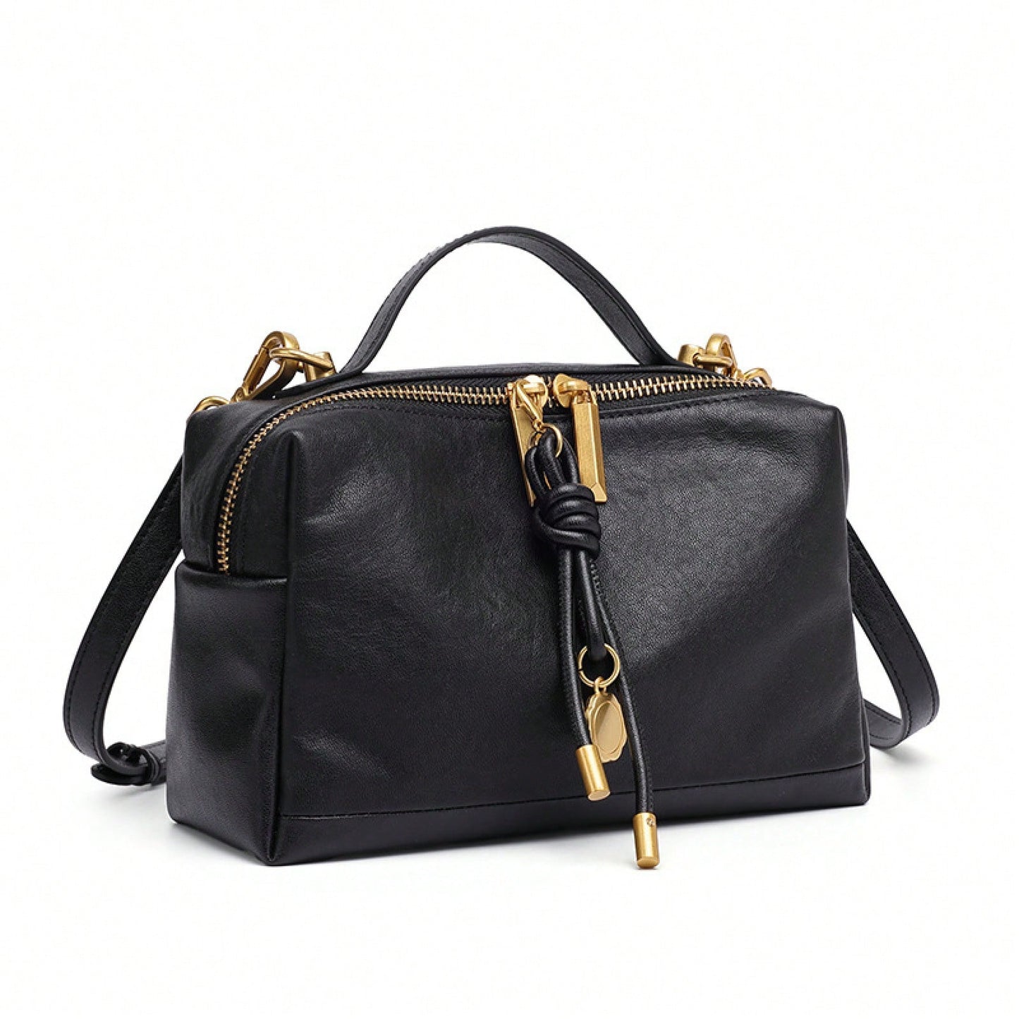 Handbag For Women Vegetable-Tanned Leather Handbag For Women, High-End Commuter Shoulder Bag, Simple And Versatile Small Square Bag, XIZQ