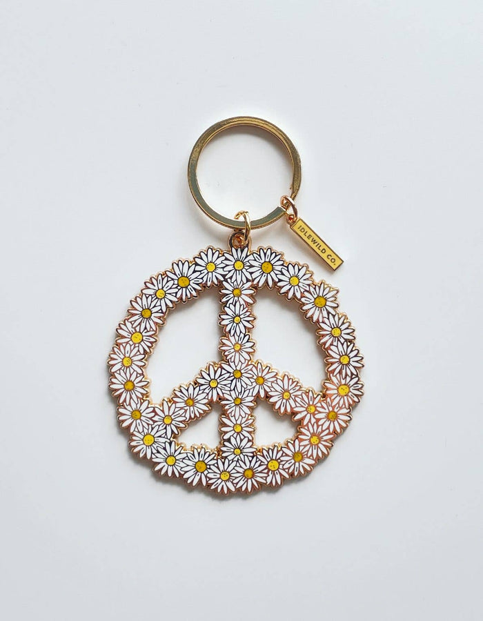 Idlewild Co. - Peace Daisy Enamel Keychain