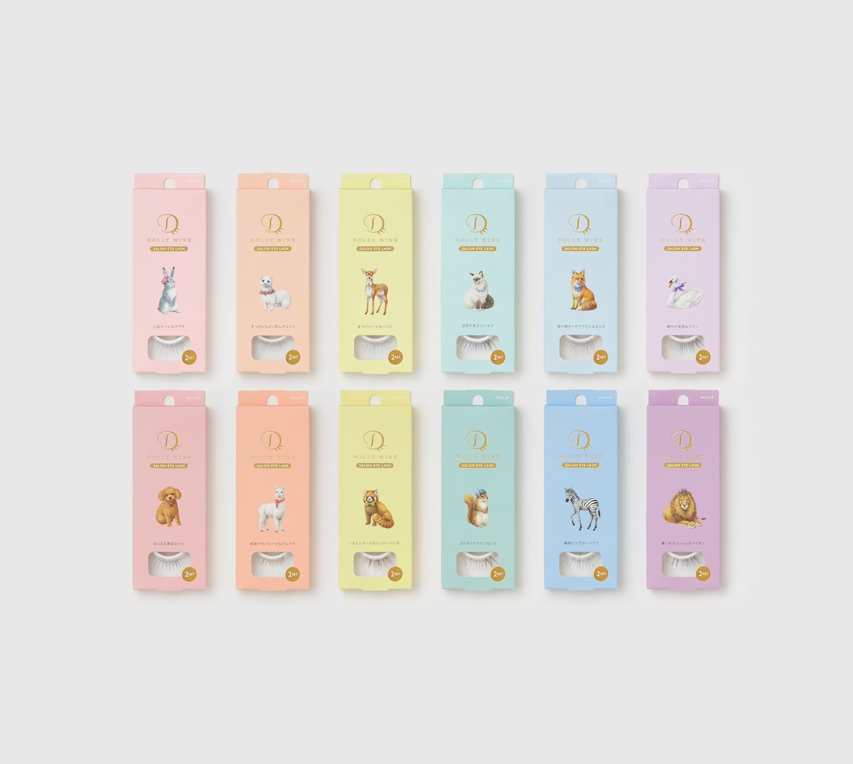 Dolly Wink Salon Eye Lash Eyelash Round Black-eyed Dog No.7