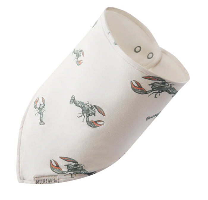 Luxe Stretch Kerchief Bib Mint Lobster