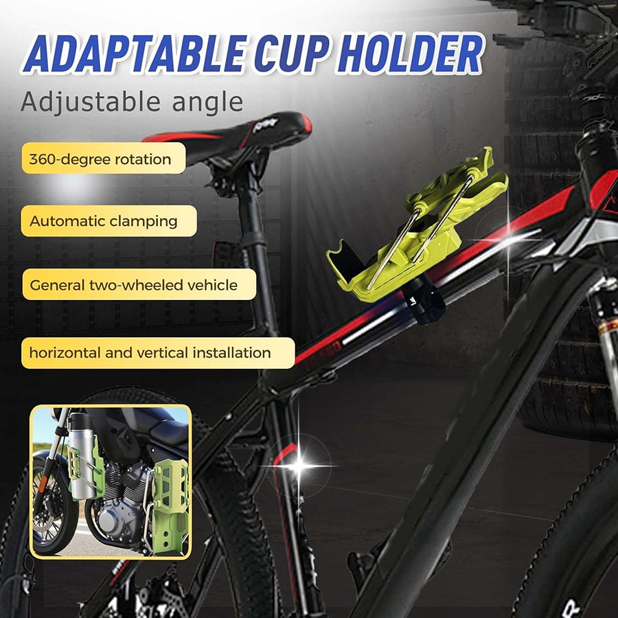 Motorcycle Cup Holder, Retro Coffee Cup Holder, Stainless Steel & Plastic Cup Holder, Bicycle Water Bottle Holder, Creative Cup Holder, Motorcycle Water Bottle Holder, Summer Riding Modification, Moto