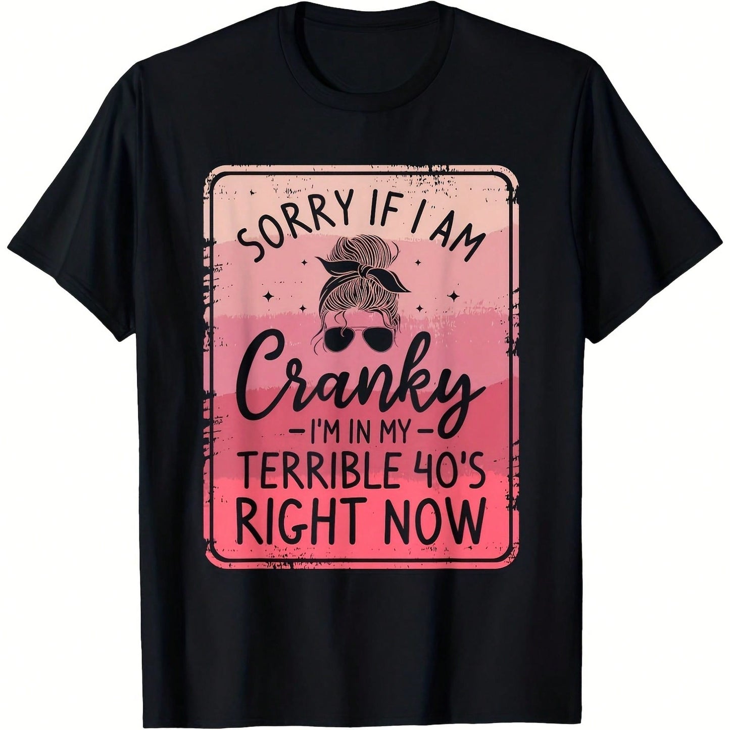Plus-Size Fun 40th Birthday T-Shirt For Women, Retro Quotes, Soft 180g Heavyweight T-Shirt, Sizes 0XL-5XL