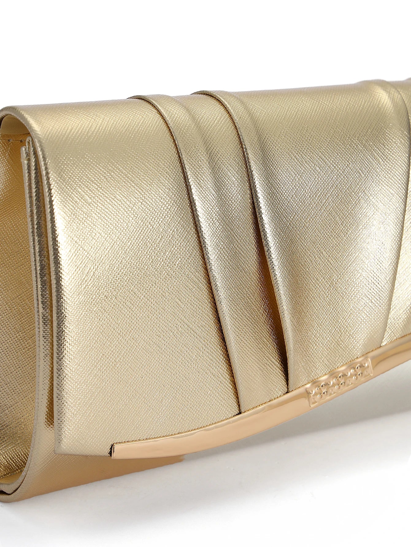 Rylithe Fashionable Women's PU Pleated Design Evening Clutch Bag, Party/Wedding Shoulder/Crossbody Chain Bag