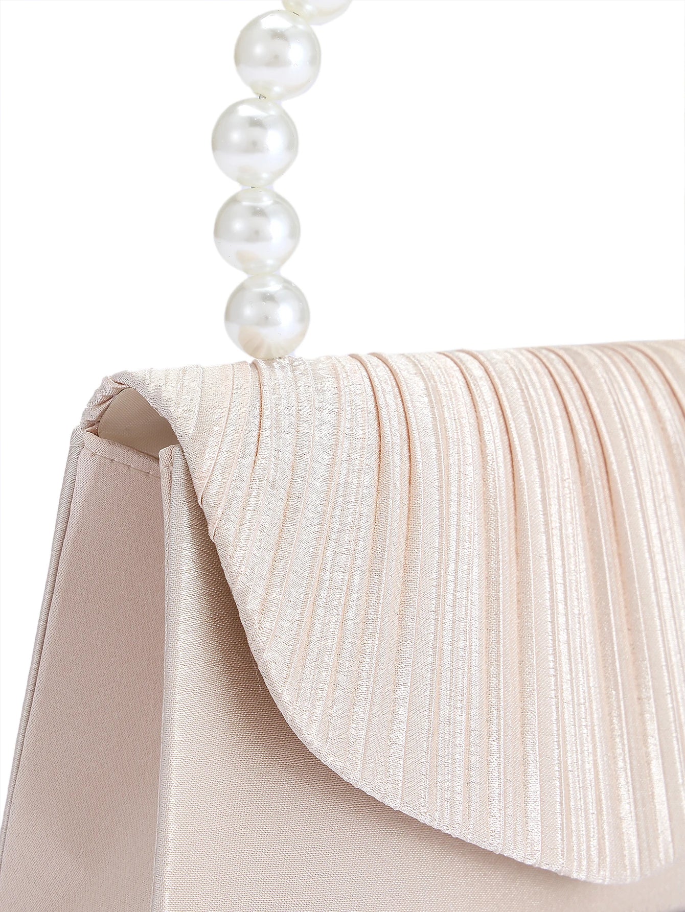 Rylithe OpulAura Women's, Faux Pearl Satin Handbag, Romantic, Party Bag, Refined & Charming Evening Gown Accessory
