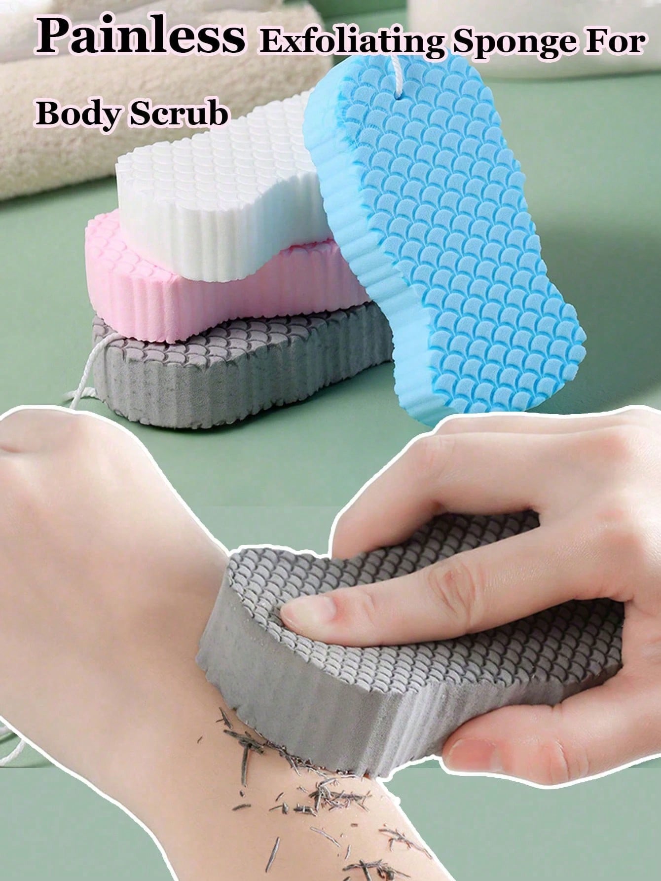 Soft Exfoliating Bath Sponge, Ultra Soft Bath Body Shower Sponge, Reusable Magic Spa Scrub Dead Skin Remove Bath Sponges Shower For Adults- Bathroom Accessories