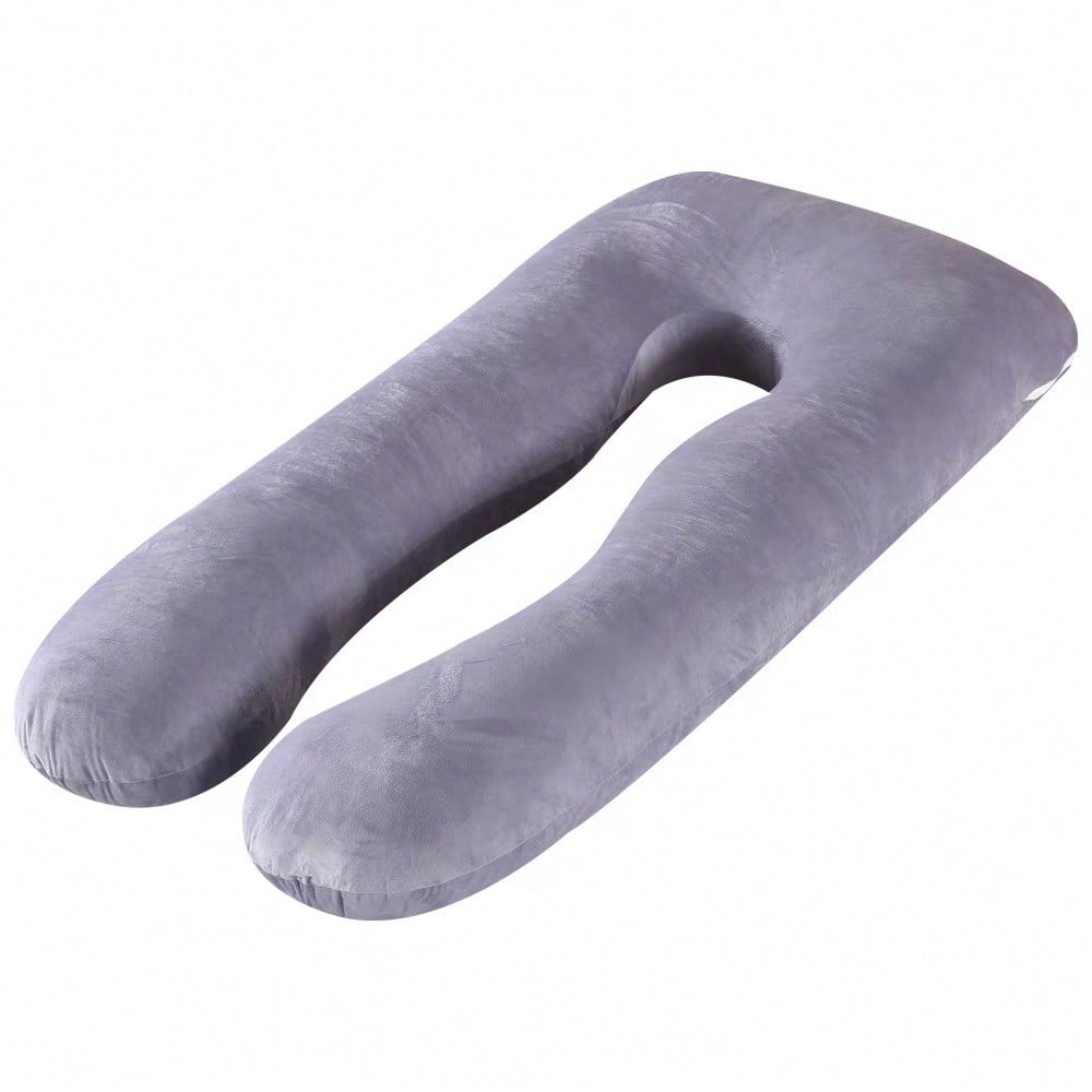 This Ultra Comfortable U-Shaped Maternity Pillow Features A Soft Suede Design That Effectively Supports The Waist And Legs