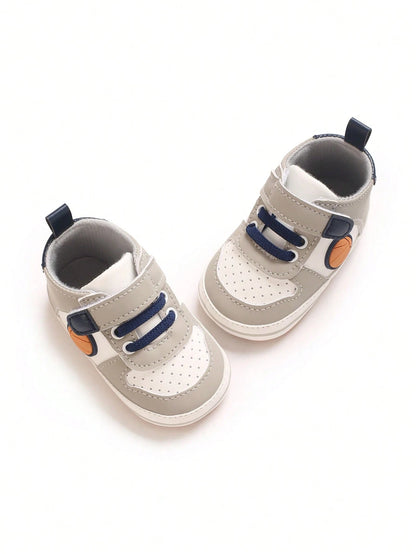 0-1 Year Old Infant Boy Fashion Sports Shoes, Newborn Toddler Soft Sole Anti-Slip Walking Shoes