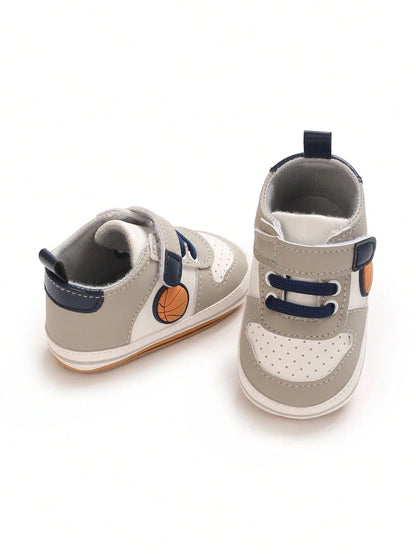 0-1 Year Old Infant Boy Fashion Sports Shoes, Newborn Toddler Soft Sole Anti-Slip Walking Shoes