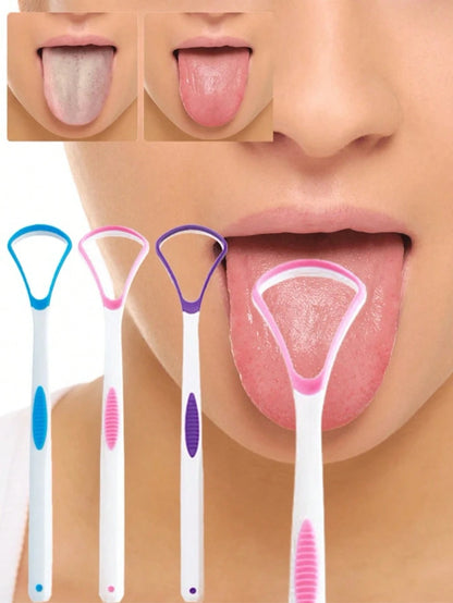 1/2/3/4/5/10/20pcs Pink Blue Purple Tongue Cleaner Designed To Effectively Remove Bacteria, Food Residue And Odor-Causing Substances From The Tongue Surface. Suitable For Christmas Decoration, Holiday