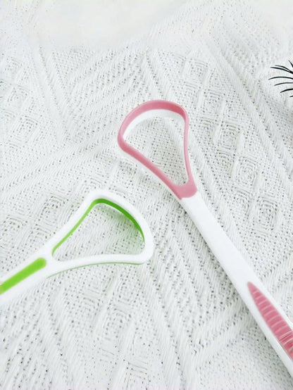 1/2/3/4/5/10/20pcs Pink Blue Purple Tongue Cleaner Designed To Effectively Remove Bacteria, Food Residue And Odor-Causing Substances From The Tongue Surface. Suitable For Christmas Decoration, Holiday