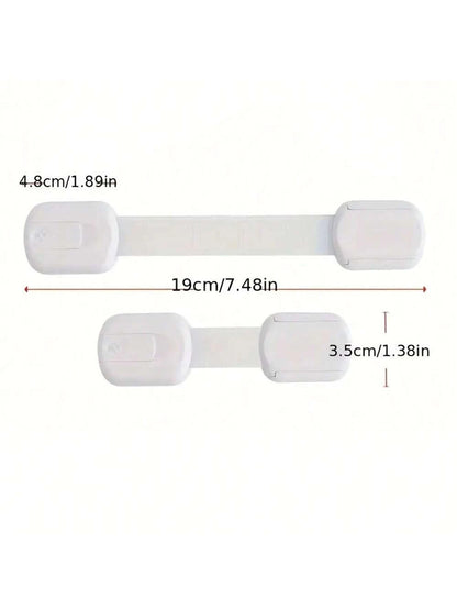 1/2/3/4/5/6/10pcs Child Belt Lock Baby Lock Multi-Purpose Child With Lock Baby Drawer Lock Adjustable Length Anti Pinch ABS Child With Lock For Cabinet Drawer Toilet Fridge