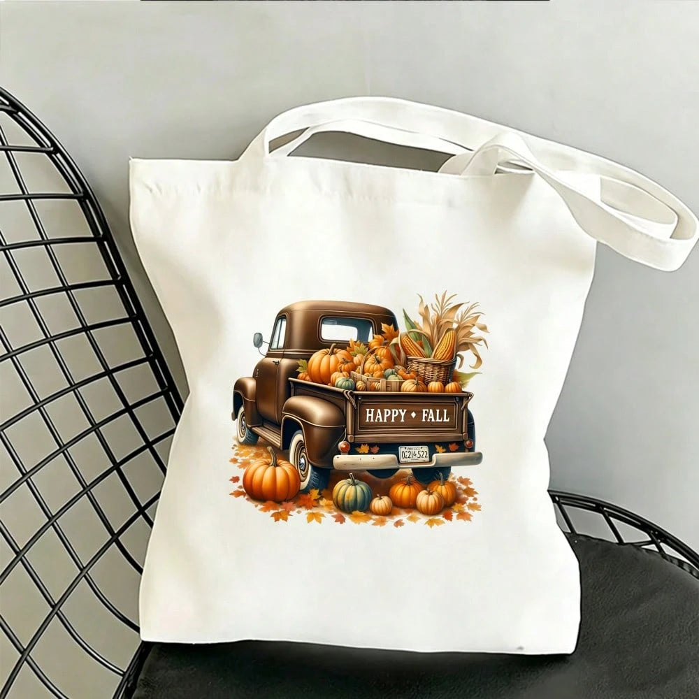 1/2/3pcs Autumn Pumpkin Vintage Iron-On Heat Transfer Stickers "HAPPY FALL" DIY Stickers For Clothing, T-Shirt Making, Pillow Decoration, Apparel Items And Applique