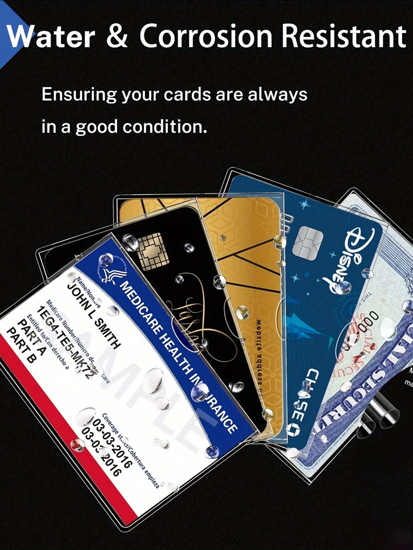 1/2/4/5/8/10pcs Medical Insurance Card Protector Transparent PVC Waterproof Medical Card/Social Security Card Protector- Transparent Vinyl Plastic Card Holder, Suitable For Insurance Card, Social Sec
