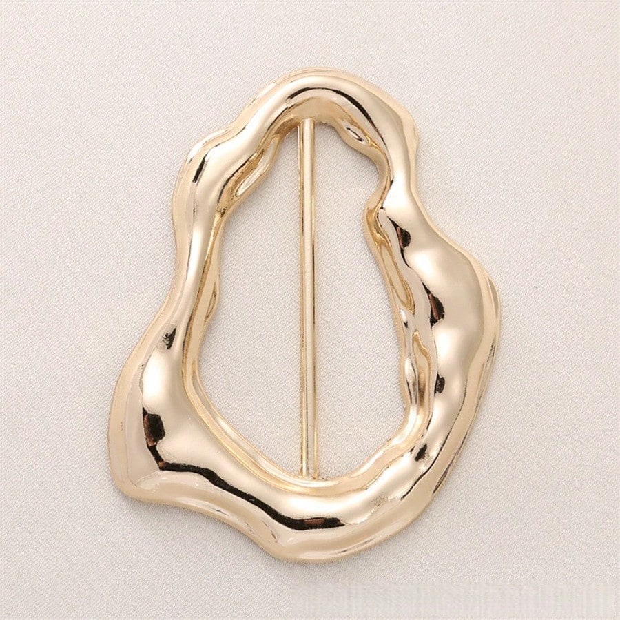 1/2/4/5/9pcs Metal Asymmetric Shaped Decorative Buckle Scarf Buckle Headscarf Buckle Clothing Corner Knot Buckle Swimsuit Buckle Dress Waist Buckle Coat Trench Coat Waist Buckle Belt Buckle Holiday Gi