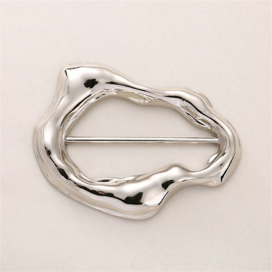 1/2/4/5/9pcs Metal Asymmetric Shaped Decorative Buckle Scarf Buckle Headscarf Buckle Clothing Corner Knot Buckle Swimsuit Buckle Dress Waist Buckle Coat Trench Coat Waist Buckle Belt Buckle Holiday Gi