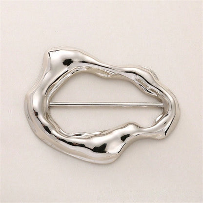 1/2/4/5/9pcs Metal Asymmetric Shaped Decorative Buckle Scarf Buckle Headscarf Buckle Clothing Corner Knot Buckle Swimsuit Buckle Dress Waist Buckle Coat Trench Coat Waist Buckle Belt Buckle Holiday Gi