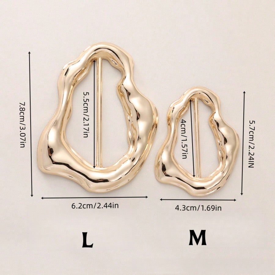 1/2/4/5/9pcs Metal Asymmetric Shaped Decorative Buckle Scarf Buckle Headscarf Buckle Clothing Corner Knot Buckle Swimsuit Buckle Dress Waist Buckle Coat Trench Coat Waist Buckle Belt Buckle Holiday Gi