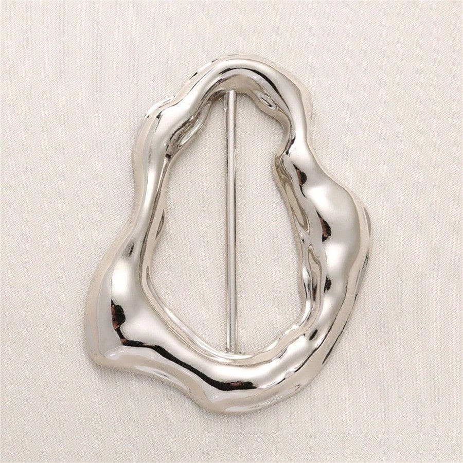 1/2/4/5/9pcs Metal Asymmetric Shaped Decorative Buckle Scarf Buckle Headscarf Buckle Clothing Corner Knot Buckle Swimsuit Buckle Dress Waist Buckle Coat Trench Coat Waist Buckle Belt Buckle Holiday Gi
