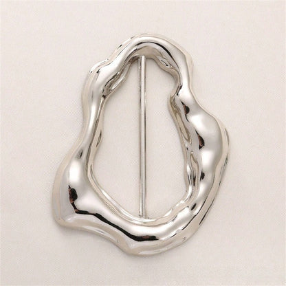 1/2/4/5/9pcs Metal Asymmetric Shaped Decorative Buckle Scarf Buckle Headscarf Buckle Clothing Corner Knot Buckle Swimsuit Buckle Dress Waist Buckle Coat Trench Coat Waist Buckle Belt Buckle Holiday Gi