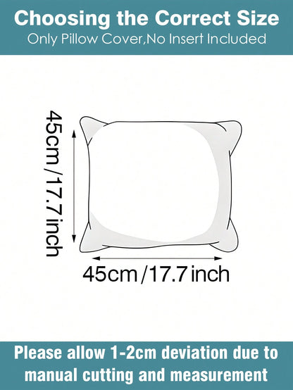 1/2/4 Pcs 17.7x17.7 Inch Elegant Polyester Throw Pillow Covers, Vintage Lady & Floral Pattern- Zippered, Washable, Suitable For Office, Bedroom, Living Room Decorative Pillow Covers (Pillow Insert No