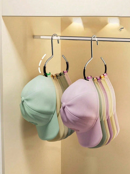 1/2/5/30pcs Random Colors Cap Storage Organizer, Dormitory Wardrobe Interior Hanging Cap Rack, Multifunctional Hat Display Holder