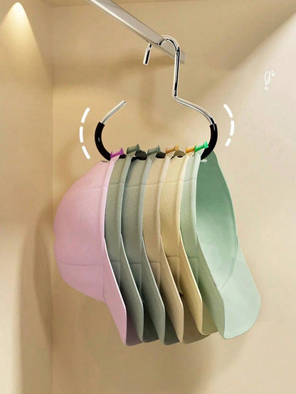 1/2/5/30pcs Random Colors Cap Storage Organizer, Dormitory Wardrobe Interior Hanging Cap Rack, Multifunctional Hat Display Holder