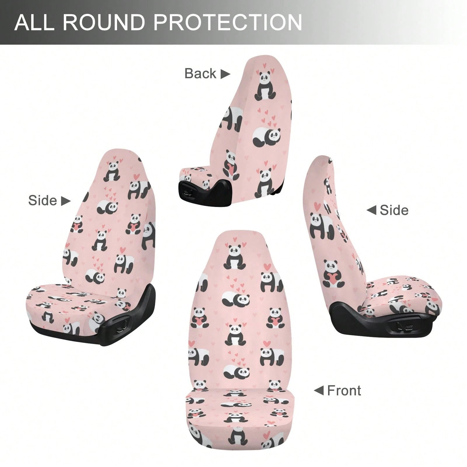 1/ 2 Pcs Moon Phase Floral Print Car Seat Covers, Breathable & Comfortable, Easy To Install & Clean, All-Around Seat Protection, Compatible With Most Vehicle Models, Celestial Boho Style, Automotive