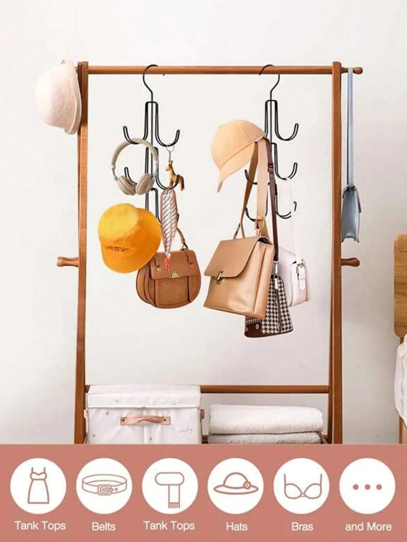1/2pcs Bag Rack Hooks Multi-Function Belt Tie Strap Hanger Hook, Gender Reveal Party, Perfect For Birthdays, Weddings, Parties, The Perfect Gift For Colleagues, Friends, And Family, Back To School