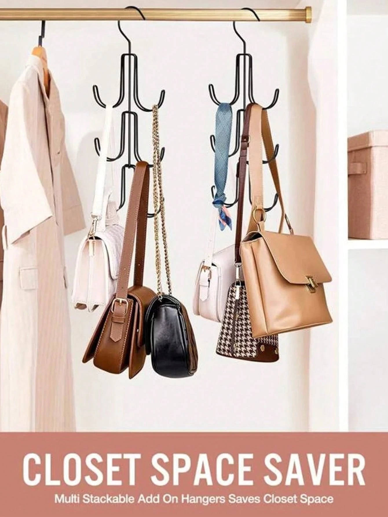 1/2pcs Bag Rack Hooks Multi-Function Belt Tie Strap Hanger Hook, Gender Reveal Party, Perfect For Birthdays, Weddings, Parties, The Perfect Gift For Colleagues, Friends, And Family, Back To School
