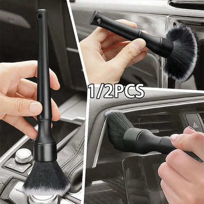 1/2pcs Car Air Vent Dusting Brush, Long And Short Styles Available, Gap Cleaning Brush With Soft Bristles, Non-Scratch Interior, Deep Crevice Dust And Dirt Removal