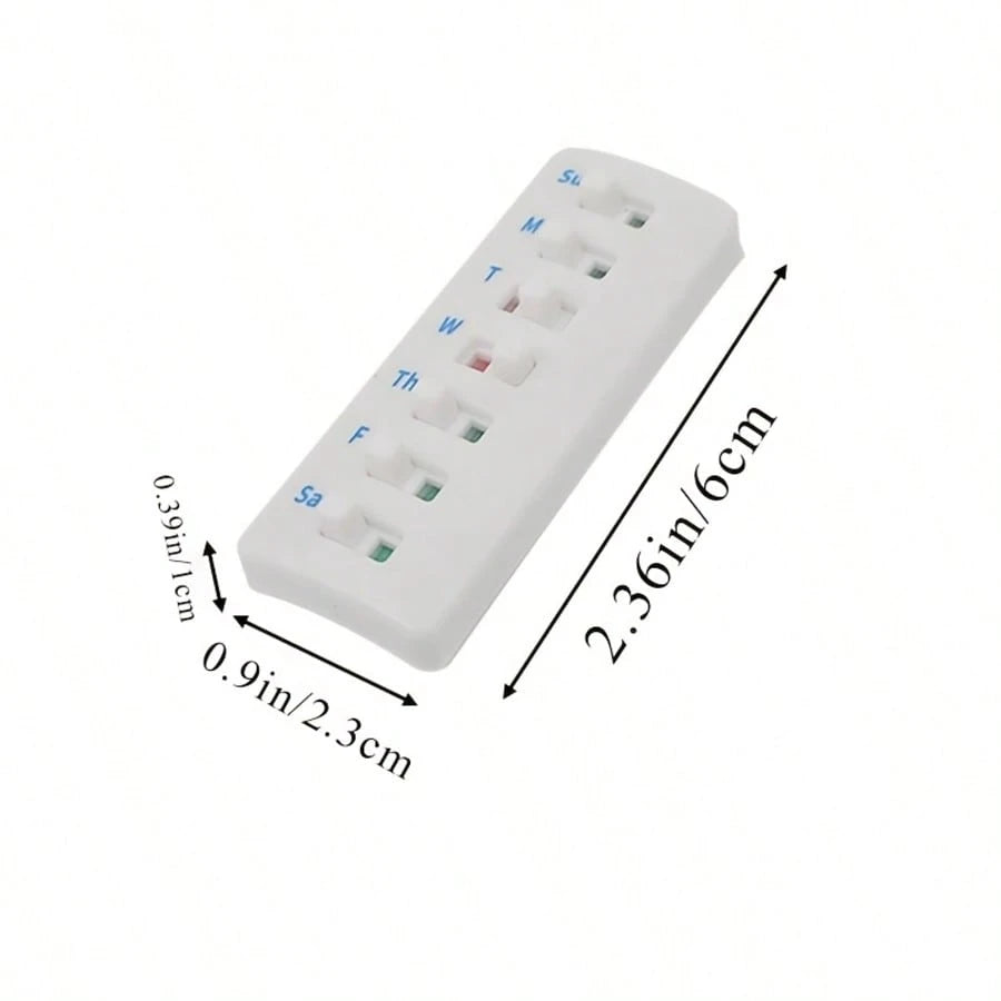 1/2pcs Compact Pill Reminder, Reusable Pill Trackers Compatible With Different Pill Bottles, Featuring A Non-Slip Design, Refillable Tracker, No Filling Required, Ideal For Various Situations
