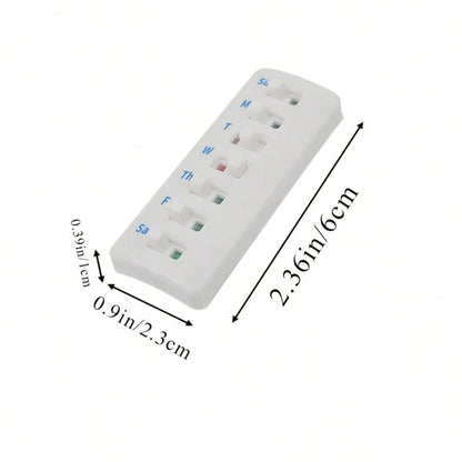 1/2pcs Compact Pill Reminder, Reusable Pill Trackers Compatible With Different Pill Bottles, Featuring A Non-Slip Design, Refillable Tracker, No Filling Required, Ideal For Various Situations