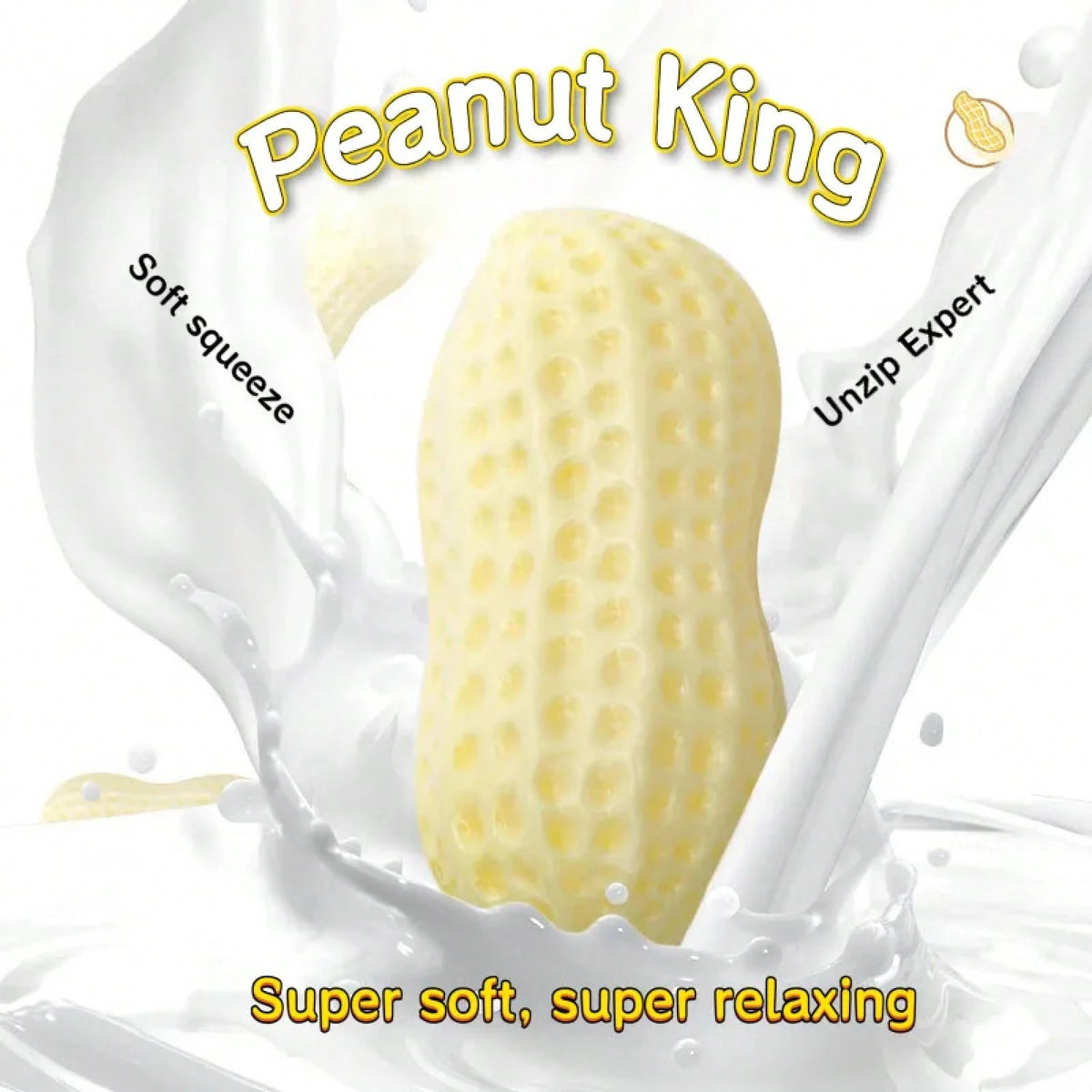1/2Pcs Good Luck Peanut Squeeze Toy, TPR Realistic Slow Rebound Stress Relief Fidget Toy, Sensory Anxiety Relief Squishy For Kids Teens Adults, Portable Desk Toy For Office School Party, Ideal Holiday