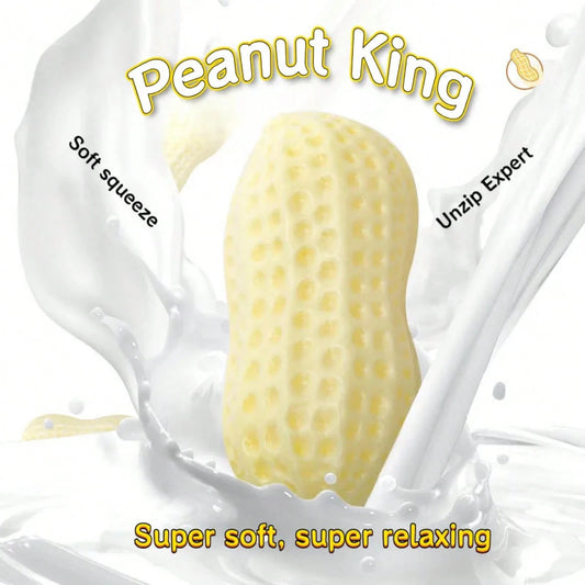 1/2Pcs Good Luck Peanut Squeeze Toy, TPR Realistic Slow Rebound Stress Relief Fidget Toy, Sensory Anxiety Relief Squishy For Kids Teens Adults, Portable Desk Toy For Office School Party, Ideal Holiday