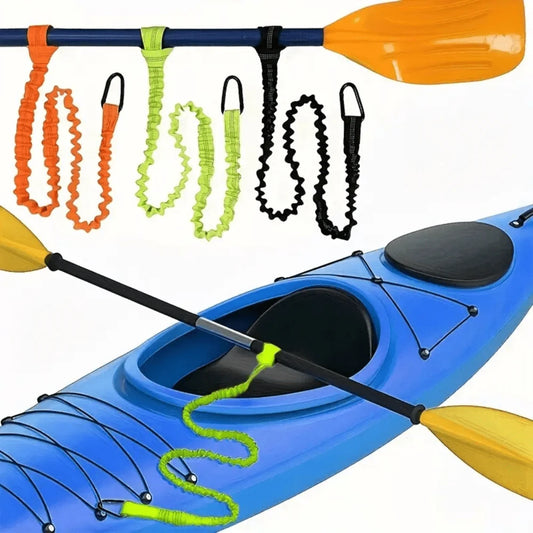 1/2pcs Kayak Paddle Lanyard- High Visibility Durable Coiled Lanyard With Hook, Anti-Loss Fixing Accessory, Kayaking Supplies, Suitable For Canoe And Kayak, Assault Boat Foot Rope, Boat Accessories, I