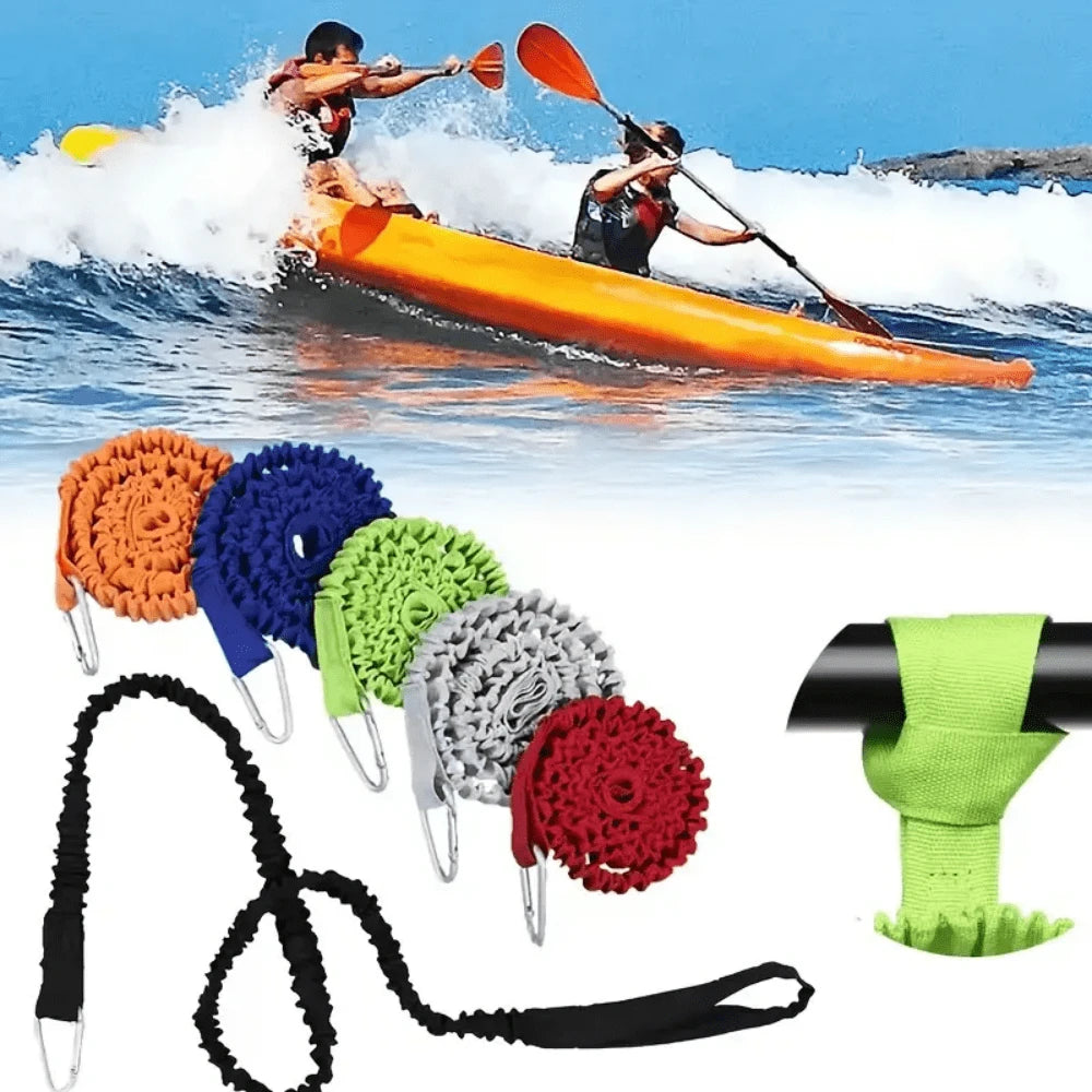 1/2pcs Kayak Paddle Lanyard- High Visibility Durable Coiled Lanyard With Hook, Anti-Loss Fixing Accessory, Kayaking Supplies, Suitable For Canoe And Kayak, Assault Boat Foot Rope, Boat Accessories, I