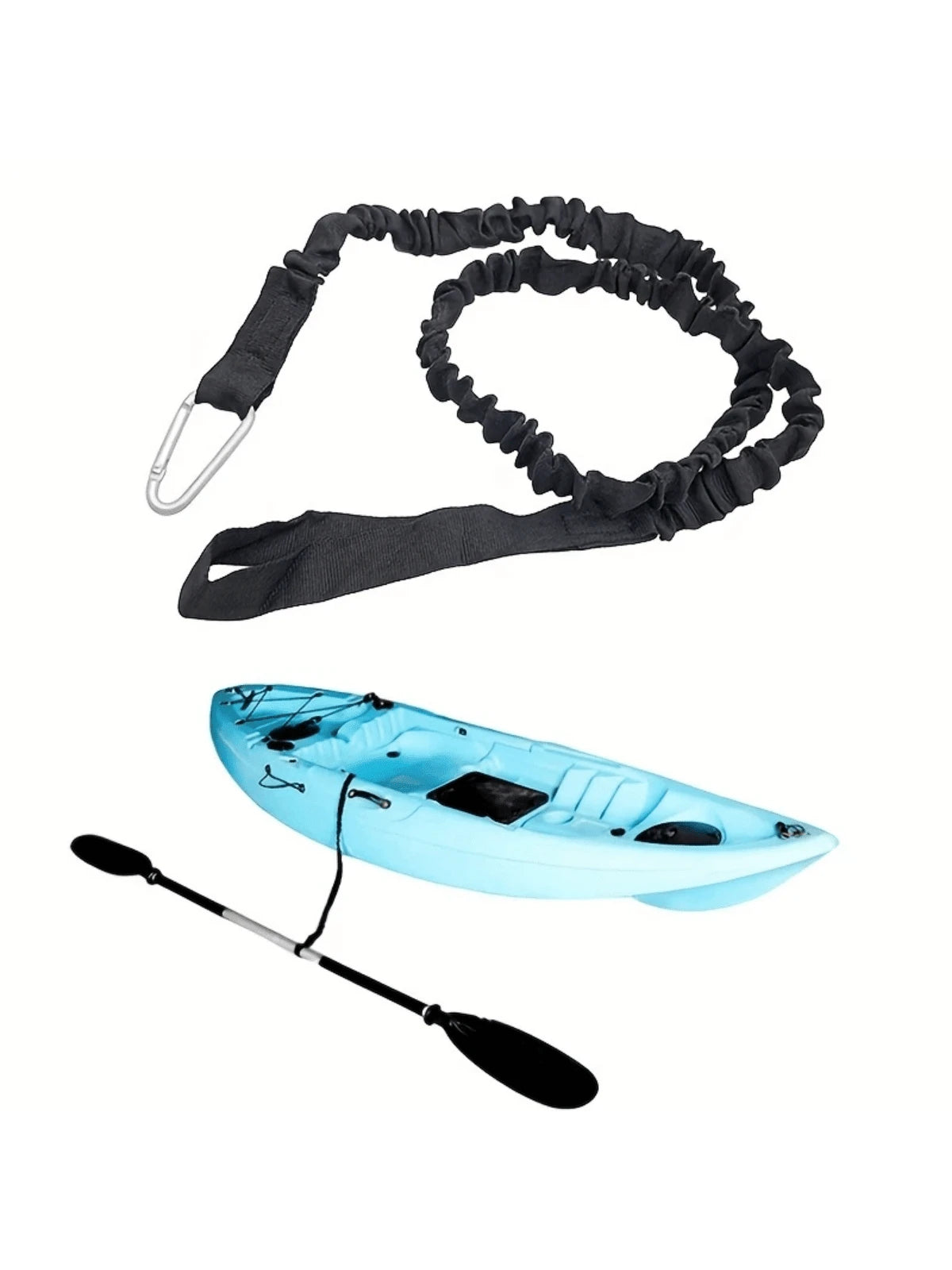 1/2pcs Kayak Paddle Lanyard- High Visibility Durable Coiled Lanyard With Hook, Anti-Loss Fixing Accessory, Kayaking Supplies, Suitable For Canoe And Kayak, Assault Boat Foot Rope, Boat Accessories, I