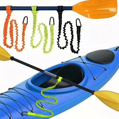 1/2pcs Kayak Paddle Lanyard- High Visibility Durable Coiled Lanyard With Hook, Anti-Loss Fixing Accessory, Kayaking Supplies, Suitable For Canoe And Kayak, Assault Boat Foot Rope, Boat Accessories, I