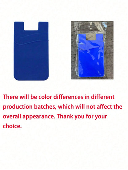 1/2pcs Minimalist Universal Adhesive Phone Back Pocket Wallet, Phone Wallet Card Holder, Compatible With Most Smartphones And Phone Cases, Card Holder For Vacation, Business Card Holder, Women's Credi