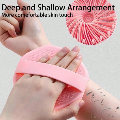 1/2pcs Soft Silicone Bath Brush, Body Cleansing Brush, Shower Brush, Deep Cleaning, Multi-Color Options, Hanging Bath Tool, Gentle And Hygienic, Suitable For Sensitive Skin, Effectively Exfoliates And